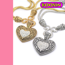 Vintage Sister Heart Necklace / Friendship Gold Necklace Wholesale